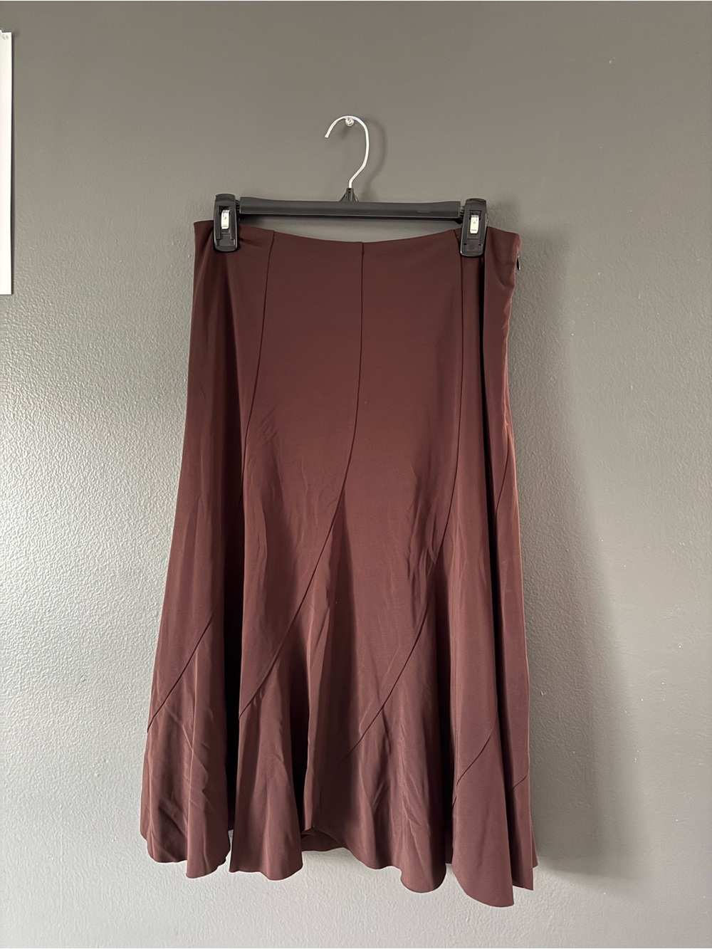 Trina Turk Brown midi flared skirt